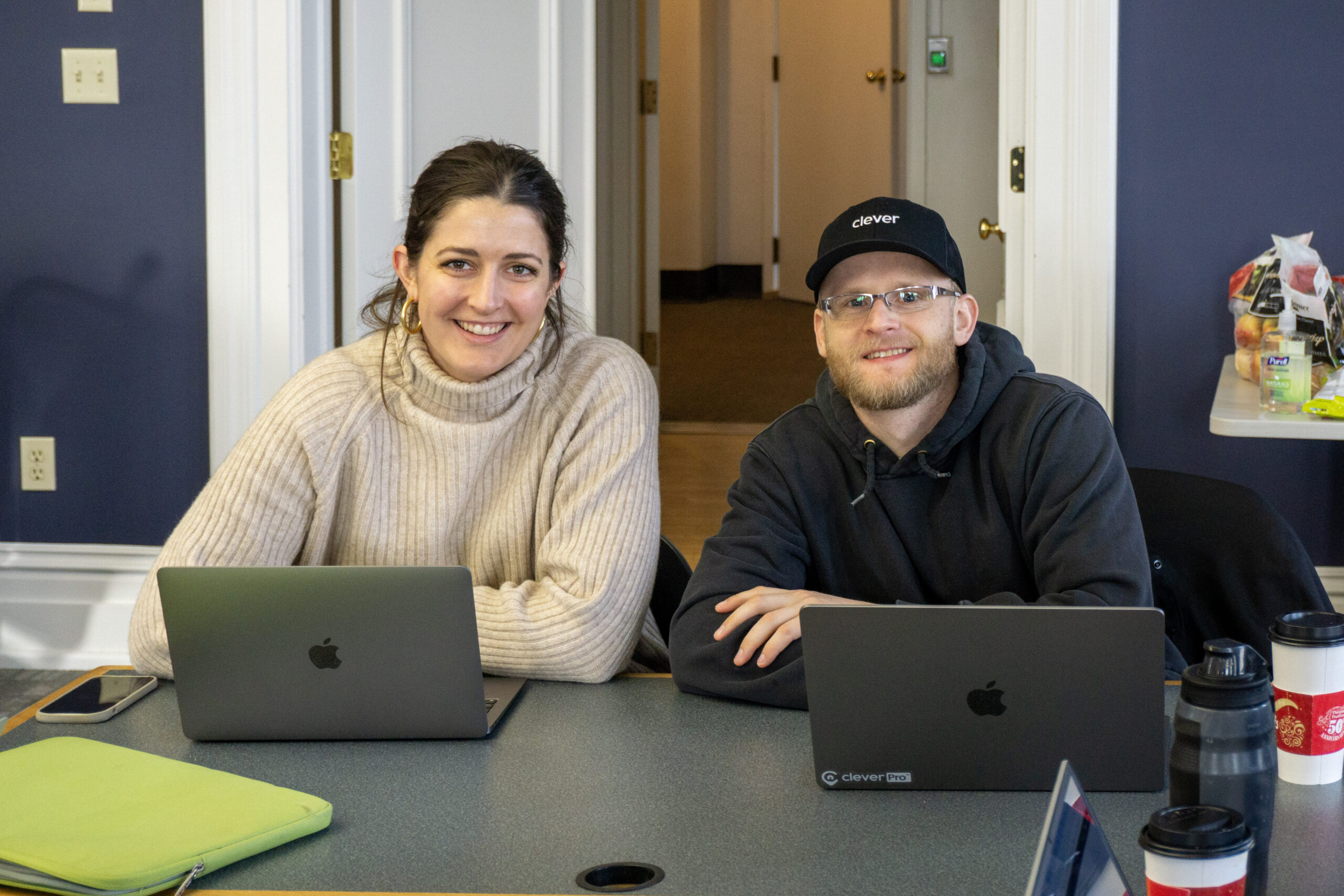 Clever team collaborating in the office